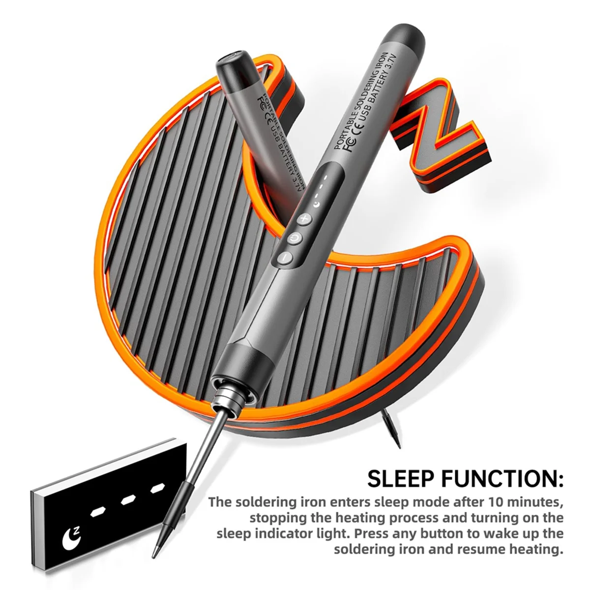 

A05R05 Cordless USB Digital Soldering Iron Adjustable Temperature Type-C Interface Intelligent Solder Welding Iron Tool