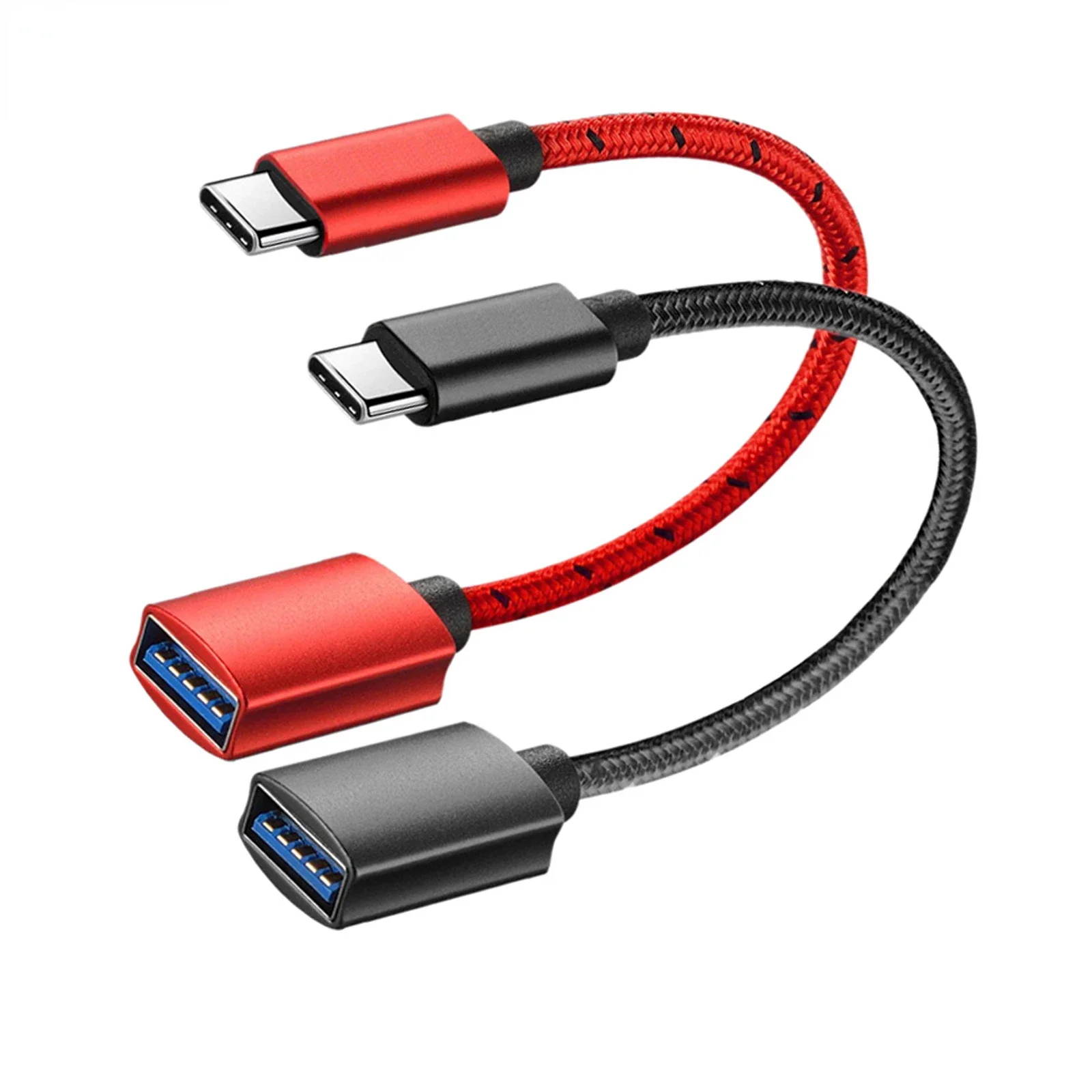 Portable OTG Adapter 10Gbps Type C to USB 3.2 Female Braided Cable for Samsung Huawei MacBook Pro Charging Data Extension Cable