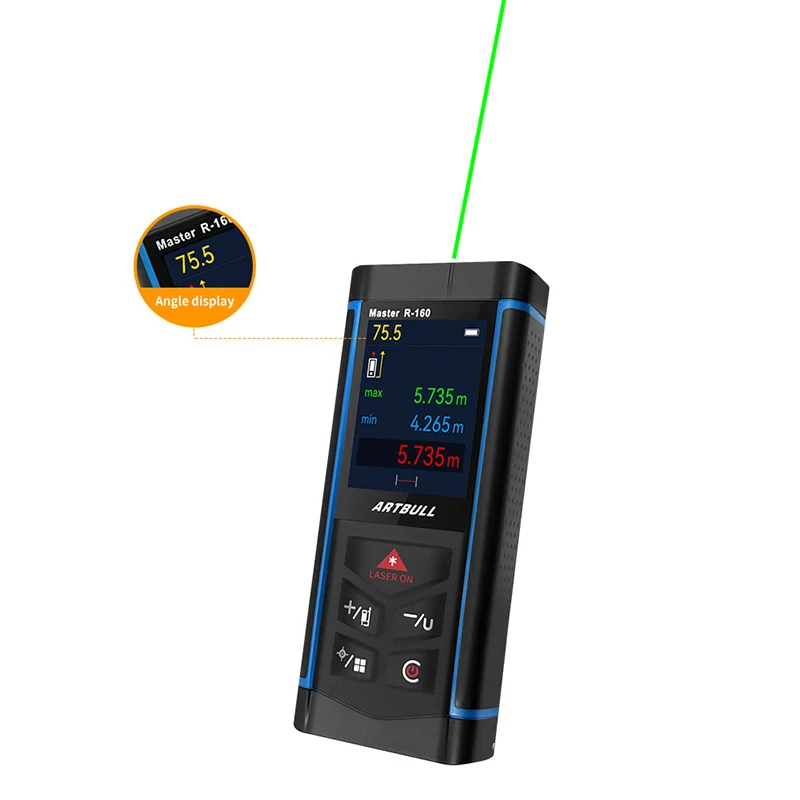 Imagem -03 - Artbull Longa Distância Laser Verde Rangefinder com Câmera Medidor de Distância Recarregável Tela Colorida ao ar Livre 100m 200m
