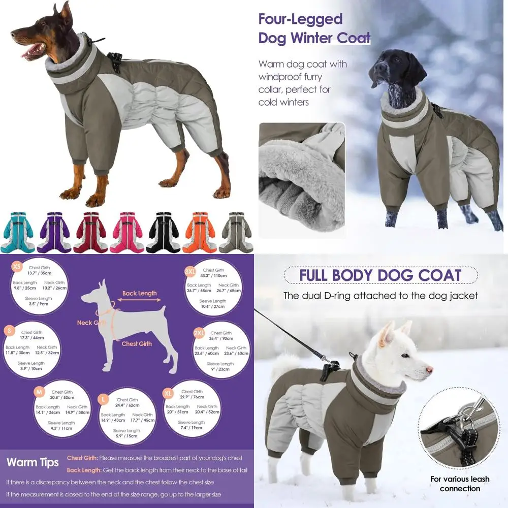 

Зимняя куртка для собак со светоотражающими элементами для средних пород, ветрозащитная и теплая, идеально подходит для бостон-терьеров, цвет армейский зеленый, средний размер