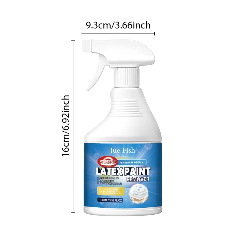 Powerful 100ml Paint Cleaning Solution Latex Paint Cleaner Removes Stubborn Suitable for Contractors & DIYers