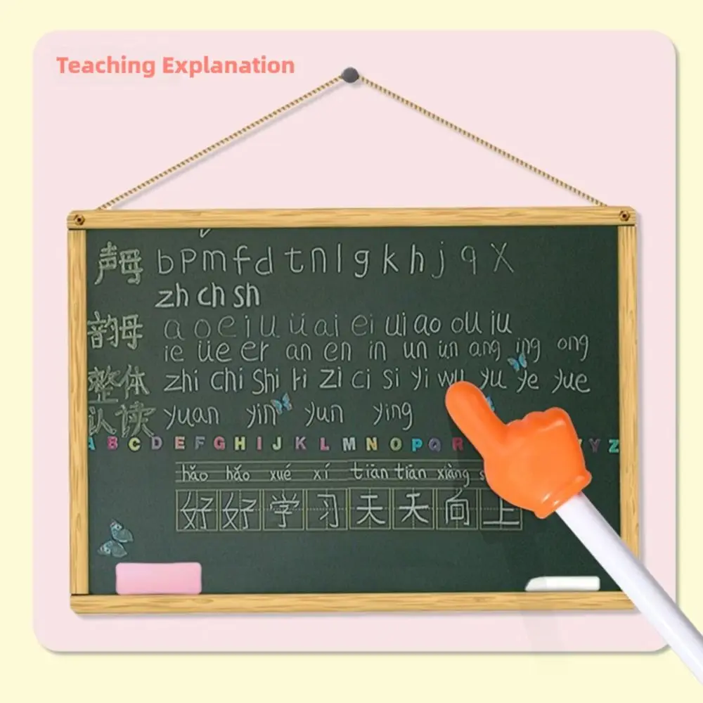 Morandi 컬러 교육 포인터 플러스 사이즈 손가락 디자인 손가락 독서 스틱 빛나는 화이트 보드 핸드 포인터 교육 도구