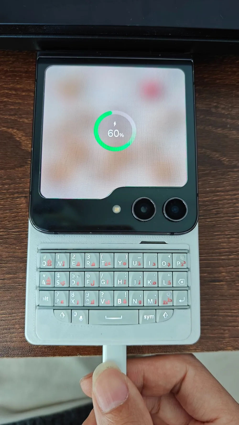 【In Stock】Full Keyboard Phone Case Custom for Huawei Pura X/Samsung Zflip5 /zflip6 Wireless Bluetooth Ergonomics Double Ty