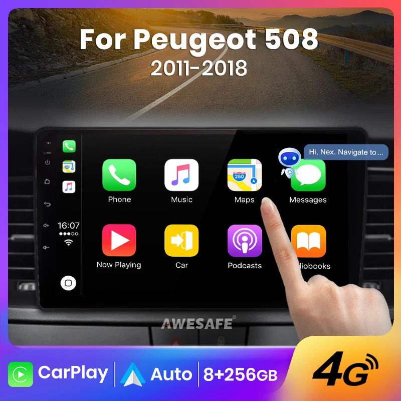 AWESAFE PX9 Plus Car Radio For Peugeot 508 508SW 2011 2012 2013 2014 2015- 2018 wireless CarPlay Android Auto No 2 din 2din DVD