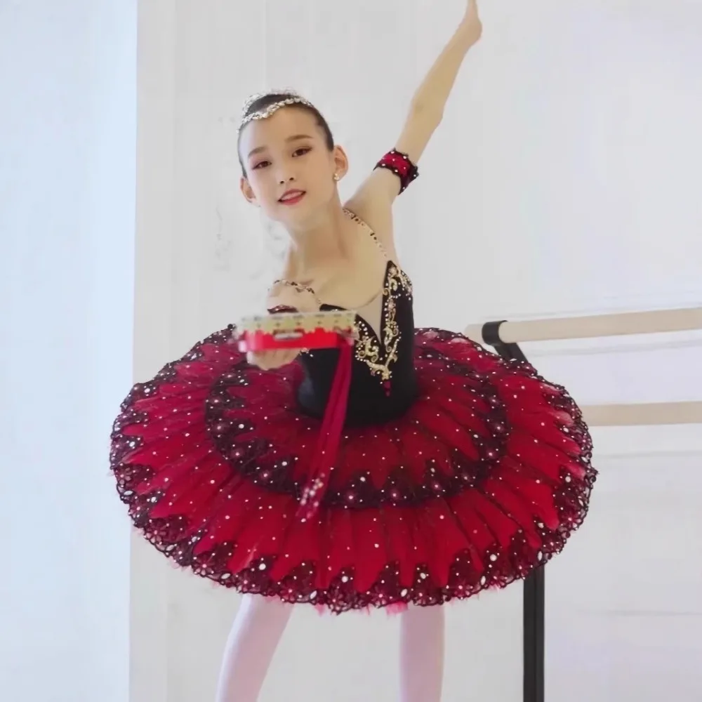 ملابس رقص الفتيات فساتين الاطفال راقصة الباليه توتو الأميرة الزي ملابس الأطفال فستان فتاة الصيف رداء رقص الباليه الطفل