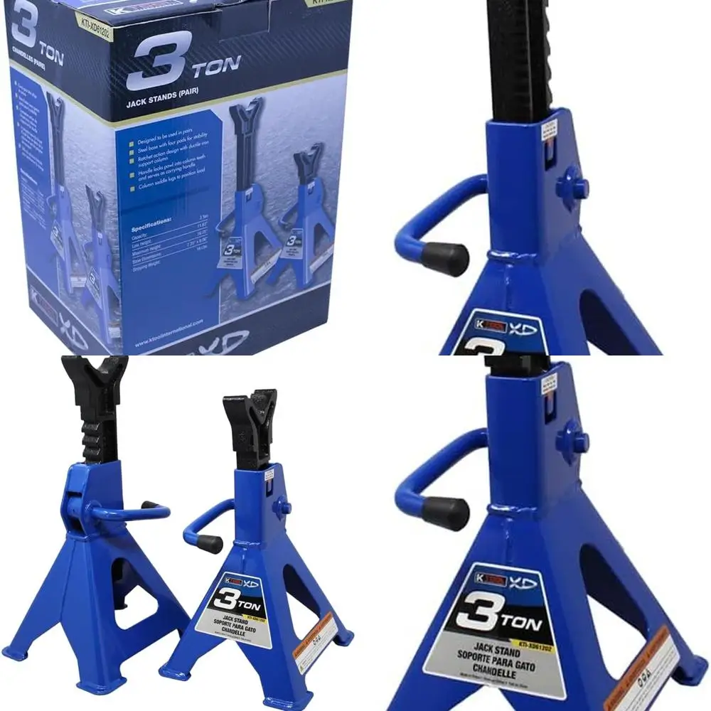 

Пара автомобильных подставок-домкратов грузоподъемностью 3 тонны, легкие, 6000 фунтов, регулируемая высота 10,4-16,7 дюймов, подходят для гаражей и самостоятельного использования.