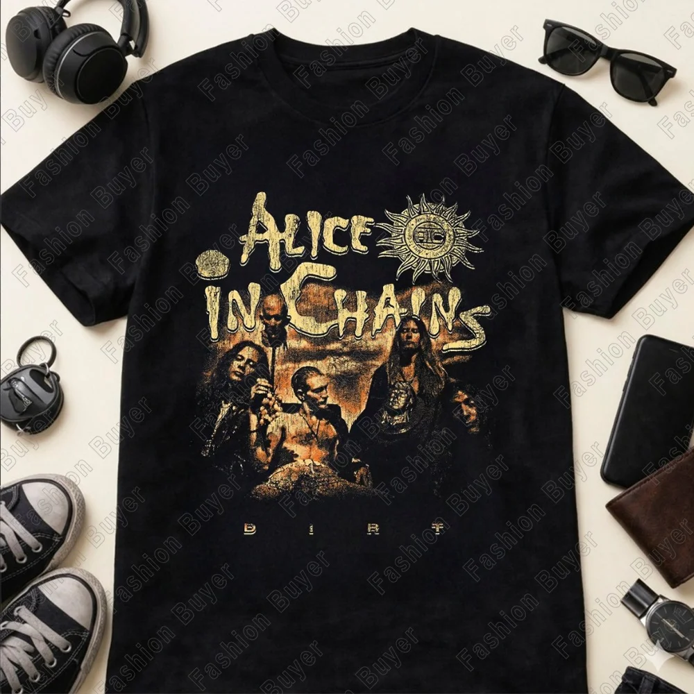 Rock Band Alice in Chains Jar of Flies Album Graphic T-shirt Men's Women Gothic Punk Pop Music Streetwear Male Fashion T Shirts