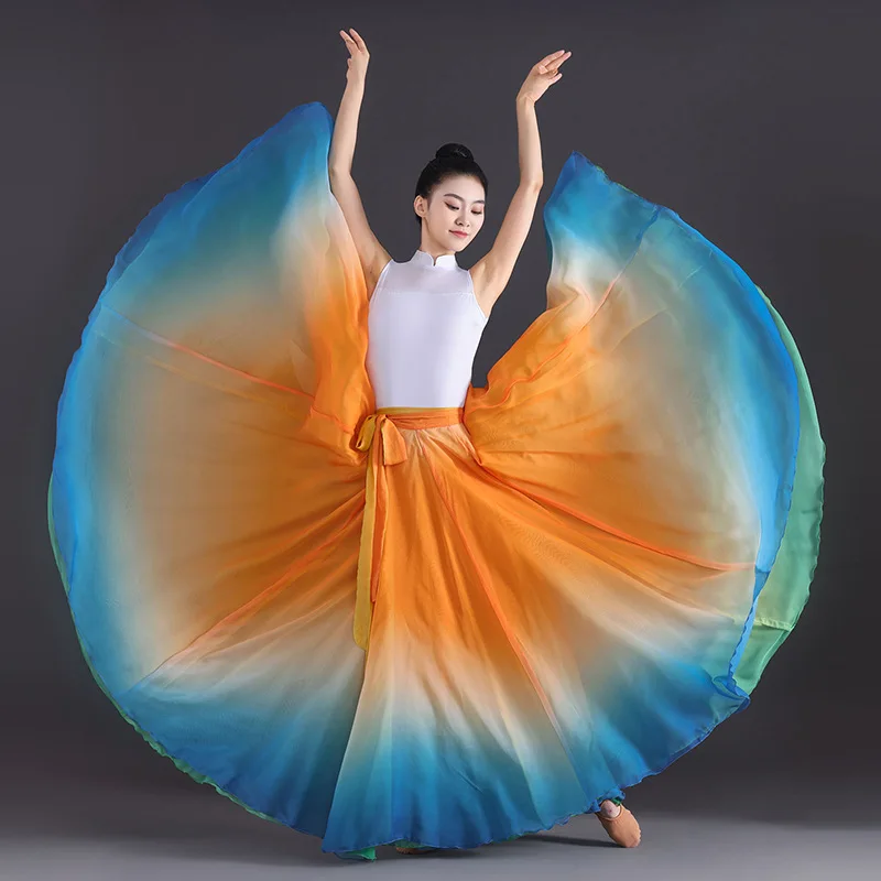 

Новая женская юбка-миди с завязками, градиентным переходом цвета, в стиле ретро, элегантная, двусторонняя, с разрезом, длинная юбка для женщин