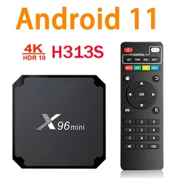 ТВ-приставка X96 mini Smart Android 11,0 Allwinner H313 S четырехъядерная Android TV-приставка 1 ГБ 8 ГБ WiFi 3D 4K HD плеер X96 ТВ-приставка iptv