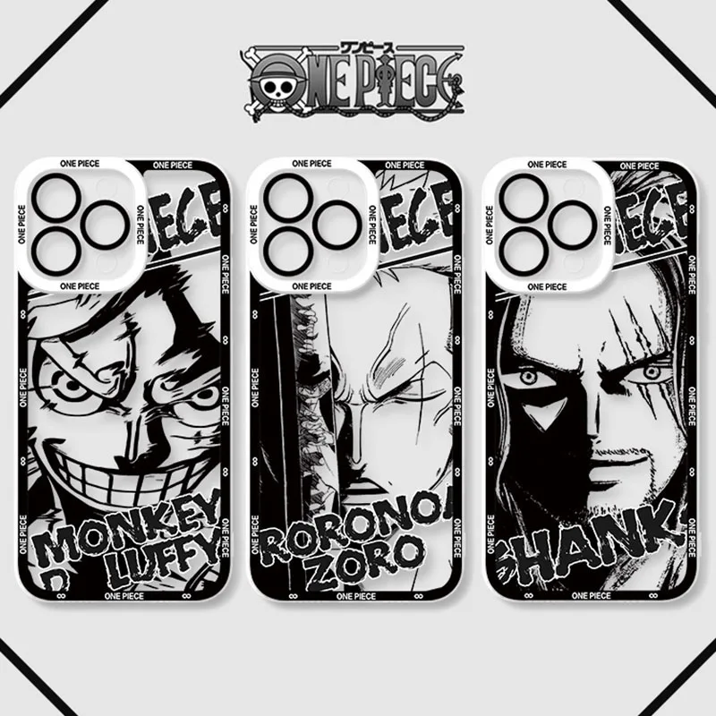 Anime O-One Piece Case For Samsung Galaxy S23 S22 Ultra S21 S20 FE S10 Plus Note 20 10 9 A14 A24 A34 A54 Transparent Soft Cover