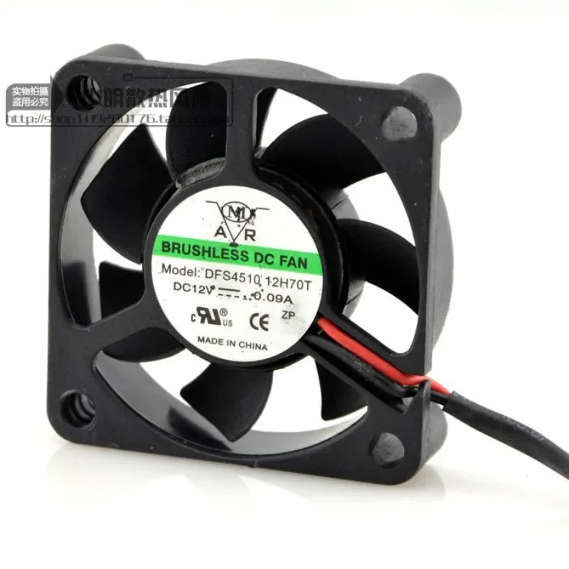 New Fan For Dfs4510 12h70t 4510 12V 0.09A 45mm Oil Bearing 4.5CM Heat Dissipation Industrial Fan 45*45*10mm