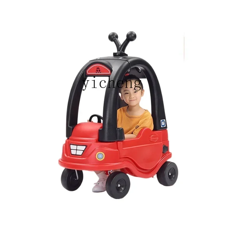 Children's Small RV Balance Four-Wheel Pedal Sliding Naughty Castle Playground Toy Car Baby Walker
