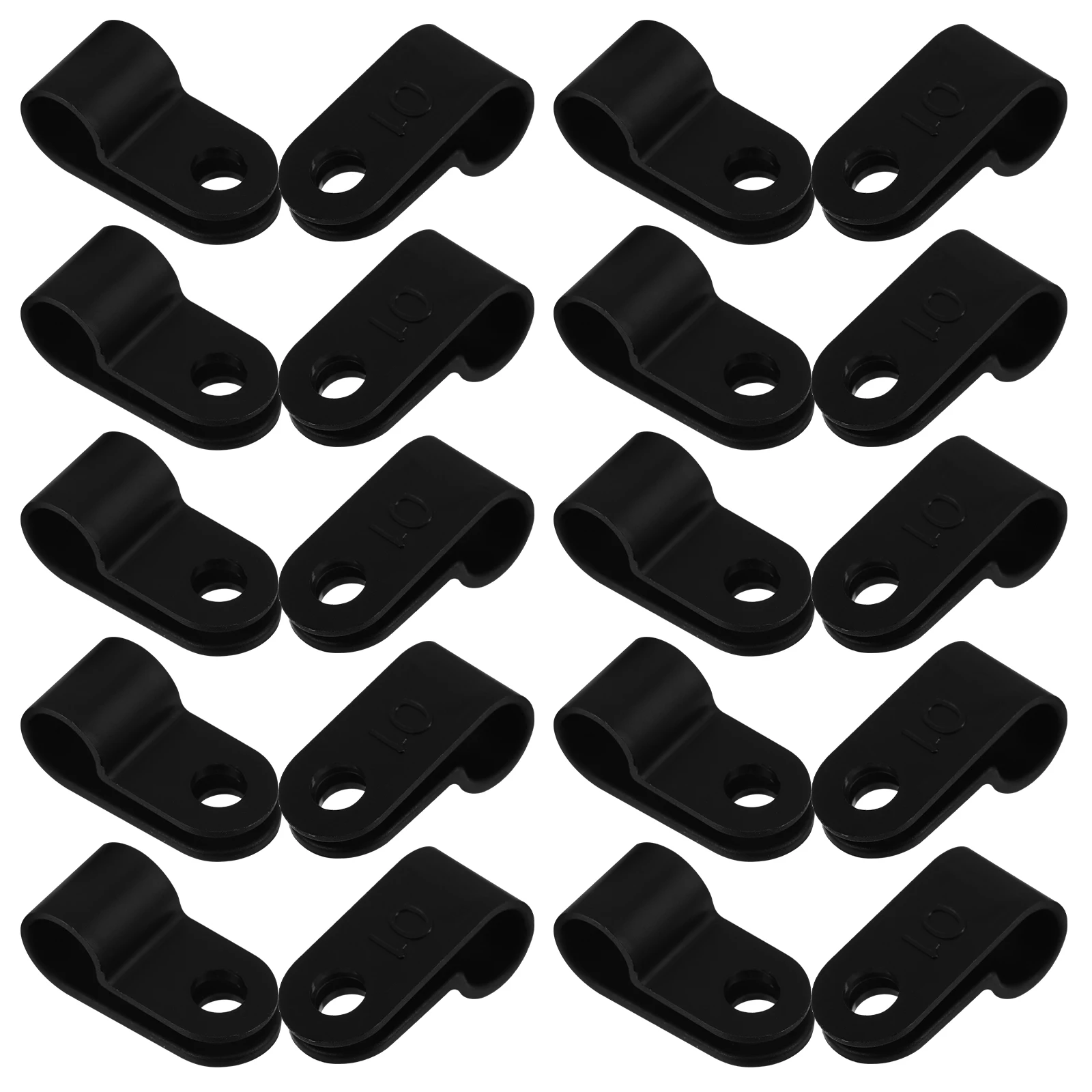

100pcs Cable Management Kit Cable Wire Clips Holders Wire Rope Clips for Cords Nylon Ties Wall Mount R Type Clamp