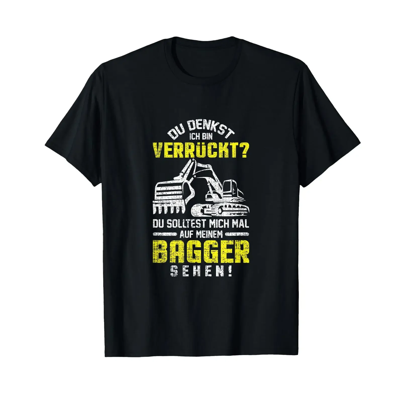 T Shirt Excavator Operator Profession Construction Driver Slogan vintage Washed Comfortable Soft fashion streetwear