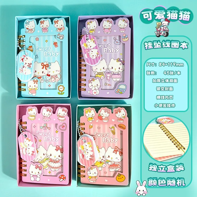 

Милый блокнот Hello Kitty, аниме серии Kawaii Kuromi Cinnamoroll, портативные студенческие канцелярские принадлежности с героями мультфильмов