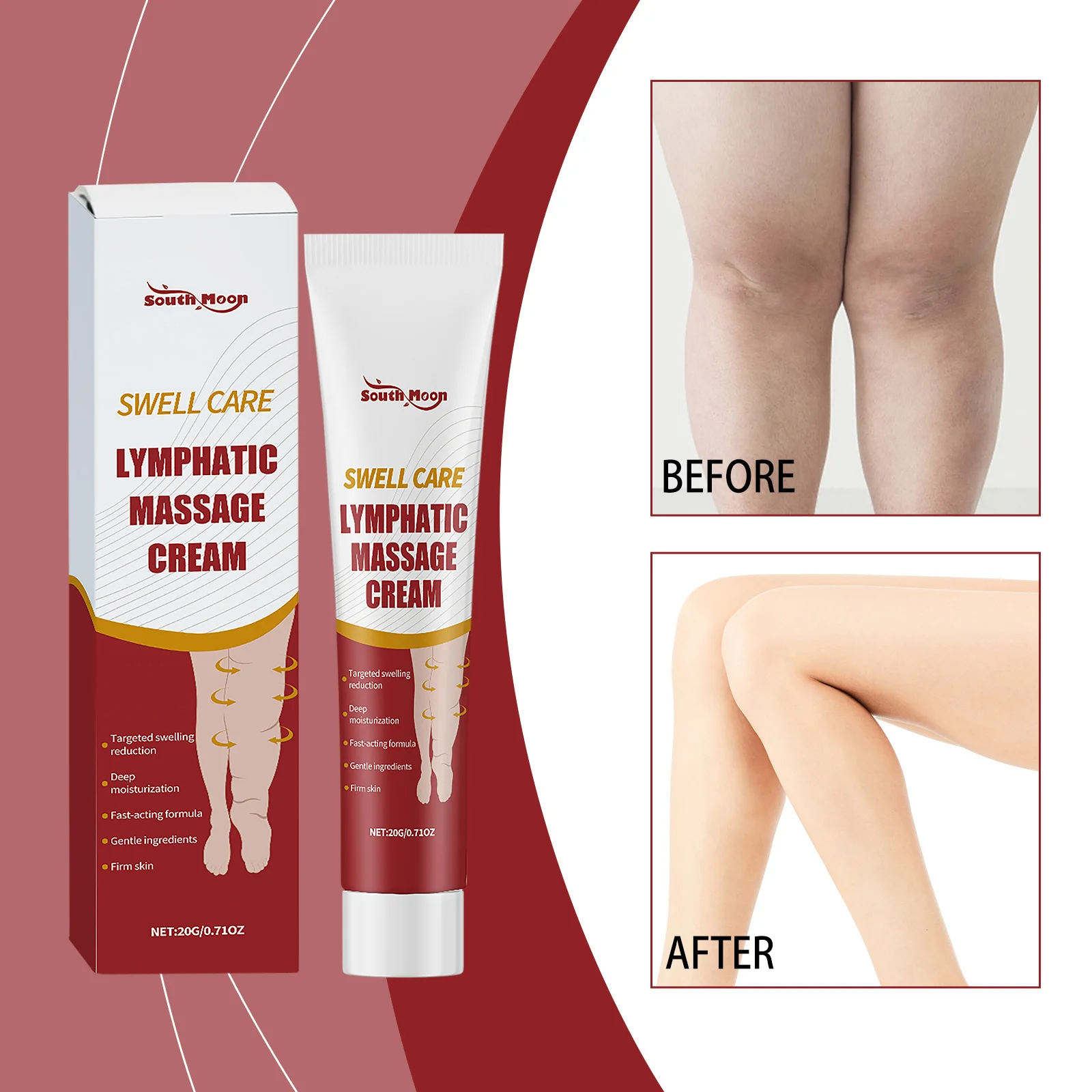 Body care cream gently cares for the legs, providing comfortable and moisturizing skin. Daily massage care cream