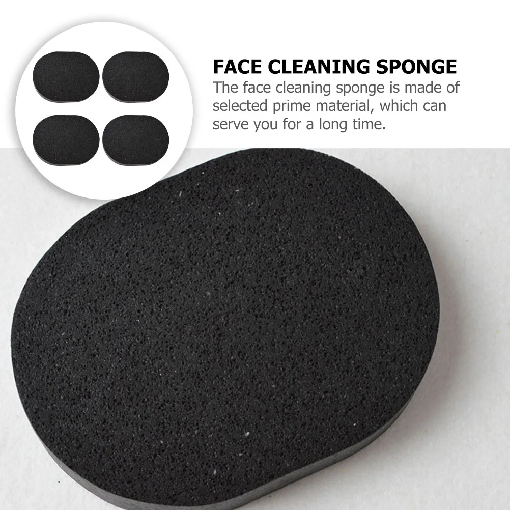 10 Pcs Face Wash Sponge Powder Puff Facial Cleaning Makeup Remover Black Skin Care Tools