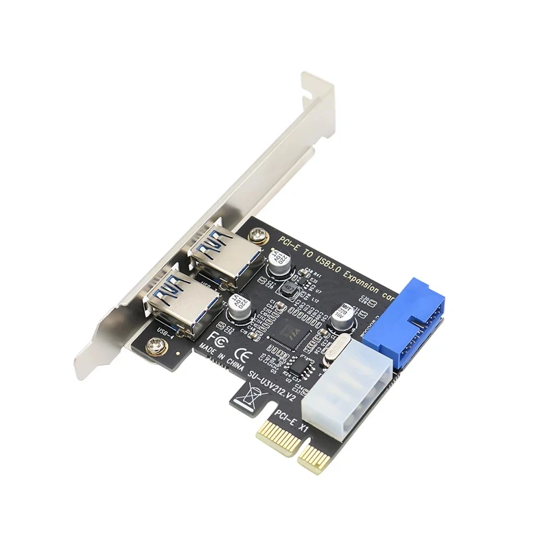 

2 Ports PCI Express USB 3.0 Front Panel with Control Card Adapter 4-Pin & 20 Pin