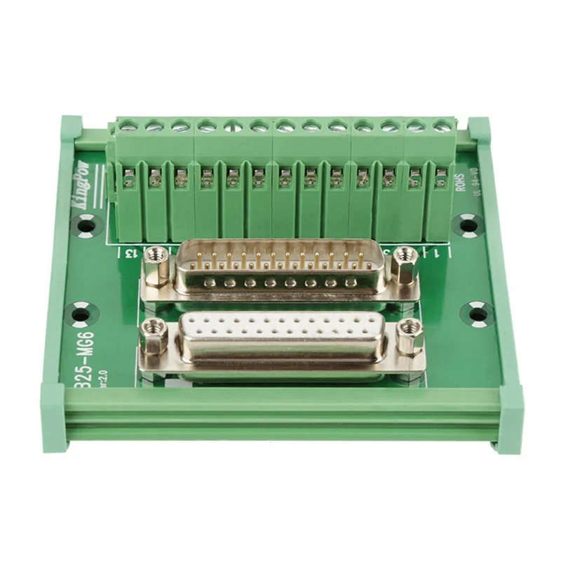 

A02M-3X DB25 DIN Rail Mount Interface Module Male/Female Connector Breakout Board