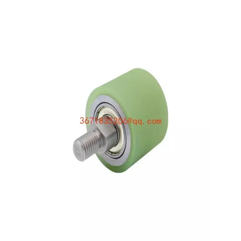 Polyurethane Rubber Roller Double Bearing Vertical Guide Roller with Stainless Steel Unilateral External Screw Unpowered