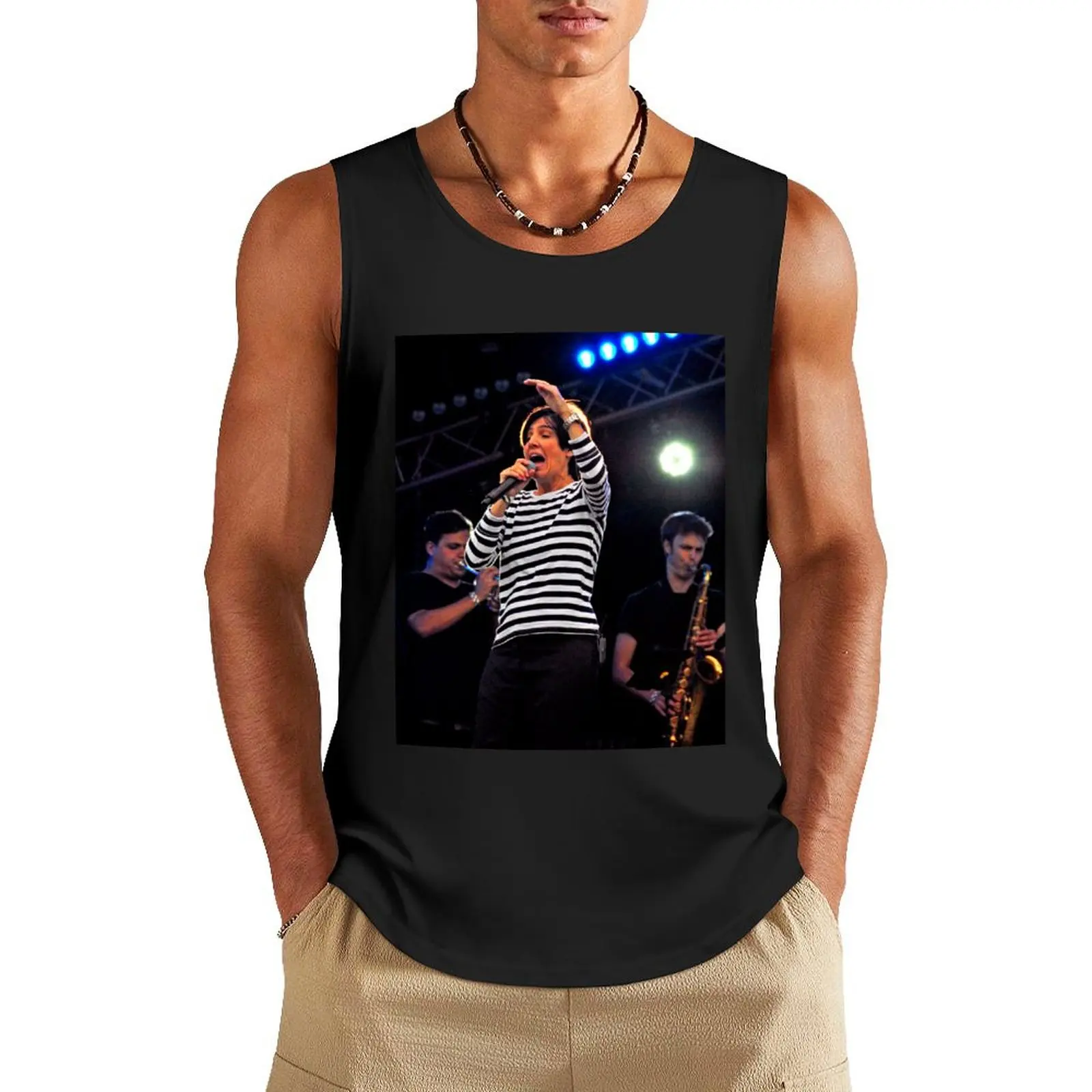 Sharleen Spiteri Performing Live With Texas Tank Top bodybuilding men Muscle fit gym clothes men summer clothes man 2024