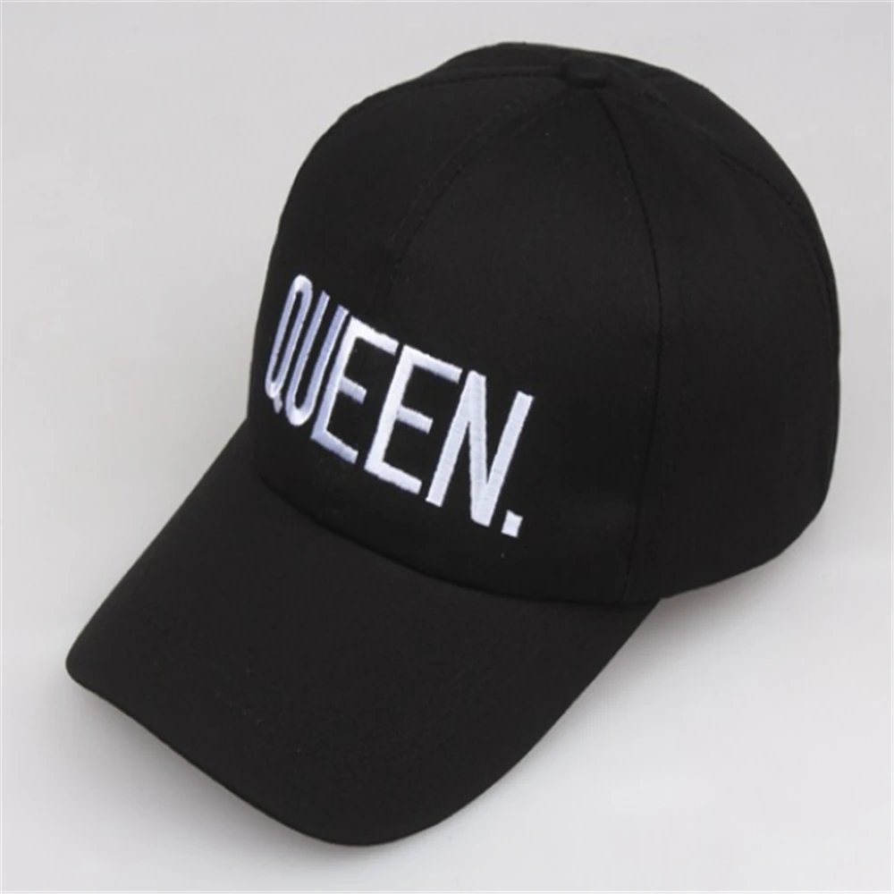 Spring Summer Pure Cotton Couple Baseball Caps King Queen Embroidered Adjustable Casual Sun Hats
