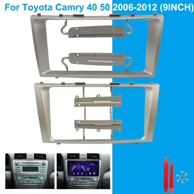 For Toyota Camry 40/50 2006-2012 9INCH Car Radio Frame | Dashboard Panel Bezel Replacement Kit | Touchscreen Upgrade