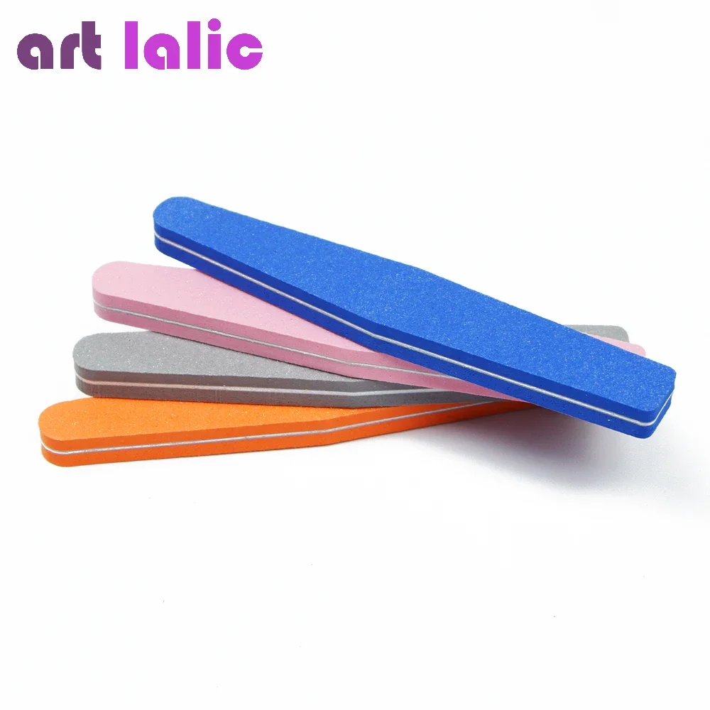 Sanding Files Buffer Block, Sandpaper for Salon Manicure, UV Gel Polisher Tool, Random Colors, 100/180, 1Pc