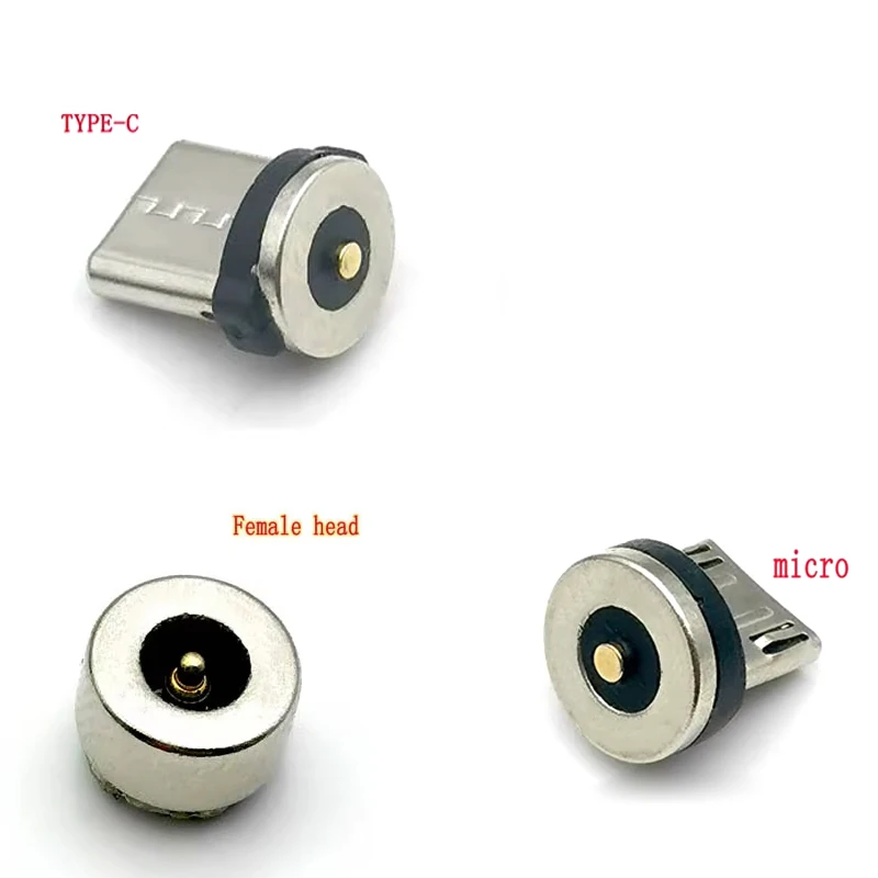 1PCS Magnetic Plug Magnetic Charging Cable Adapter 8 Pin Micro USB Type C Magnetic Connector For  Xiaomi Samsung Huawei