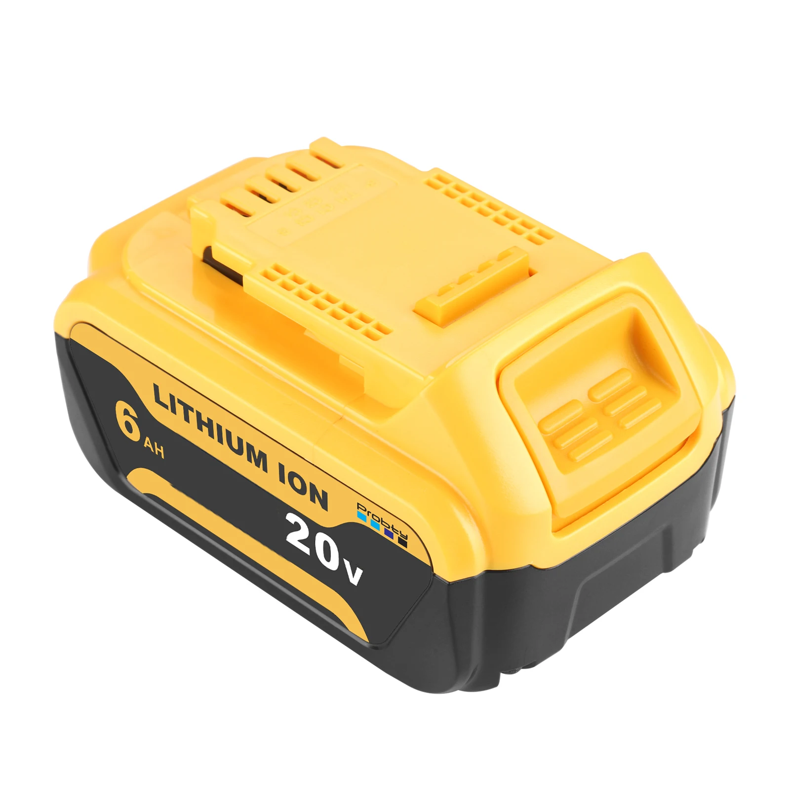 Probty For Dewalt DCB200 20V 6000mAh Replacement Battery Compatible with For Dewalt 20V 18 v and 20 Vot Tools For Dewalt