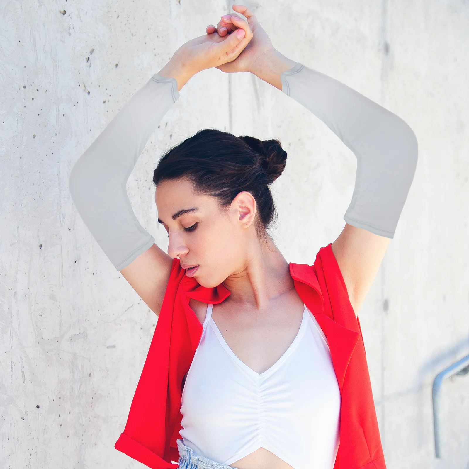 2Pairs Cooling Arm Sleeves Comfortable Sun Resistant Sleeves Uv Protection Breathable Reusable for Outdoor Activities