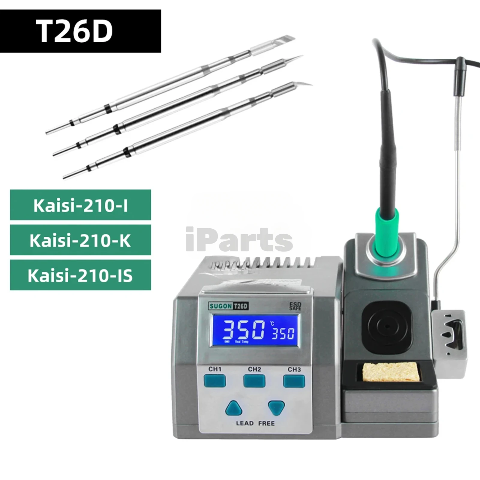 iParts SuGon T26D Soldering Welding Rework Station with 3Pcs C210 Soldering Iron Tips