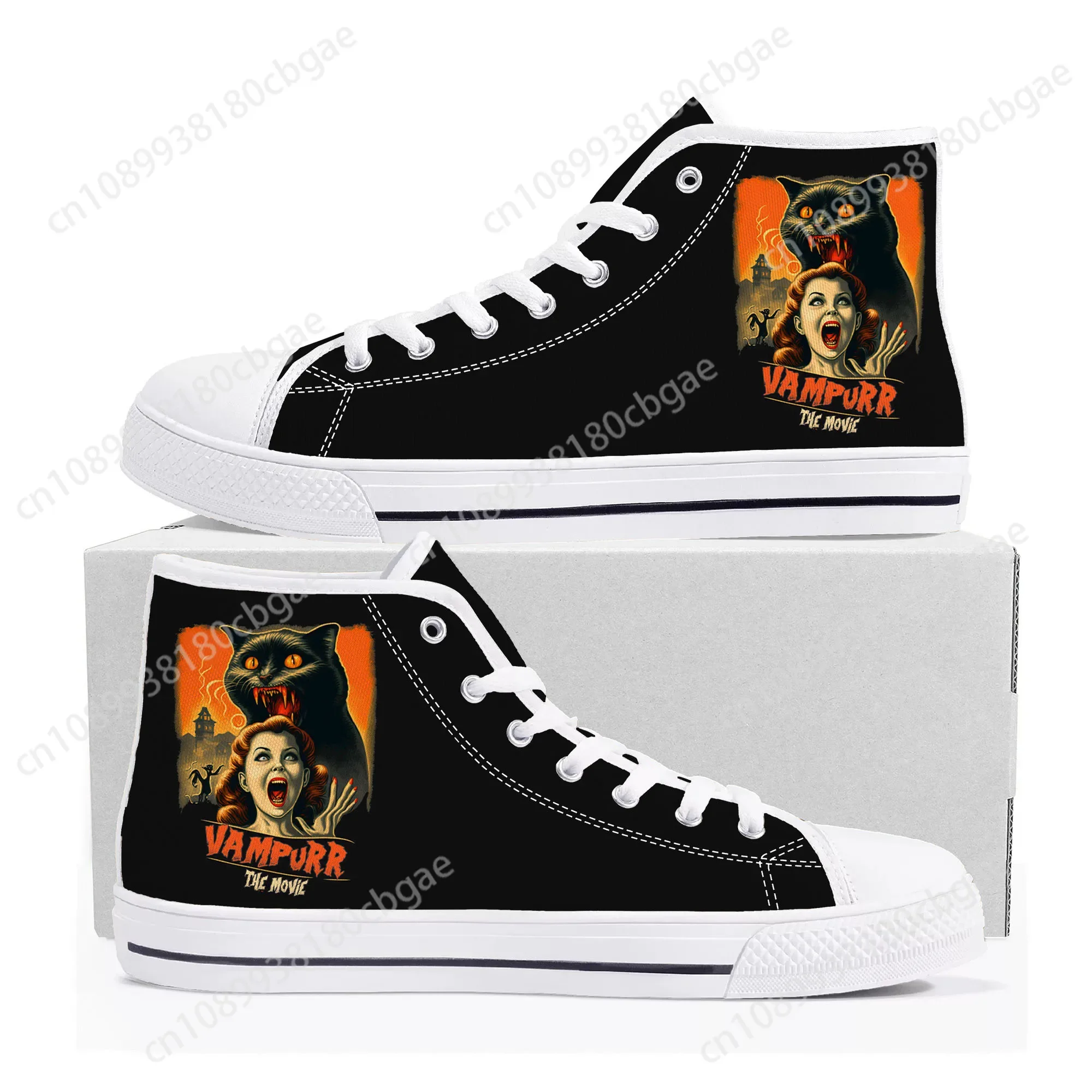 

Cat Vampire shoes High Top Sneakers Cat The Return of Vampurr Mens Womens Teenager High Quality Canvas Sneaker Shoe Custom Shoes