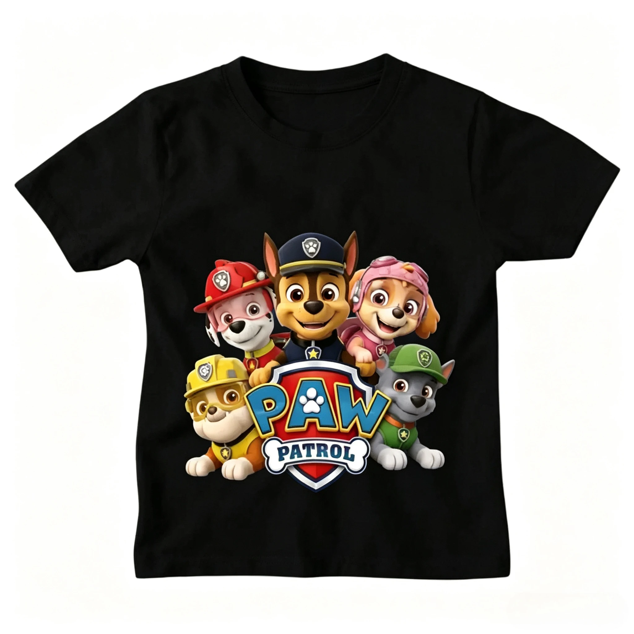 PAW Patrol Kids T‑Shirt Cartoon Dog Team Print Short Sleeve Tee Boys Girls Casual O‑Neck Children Summer Tops