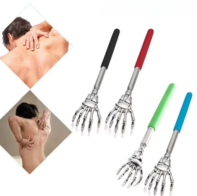 Stainless Steel Portable Extendable Back Scratcher Telescoping Back Massager for Humans And Pets Relief