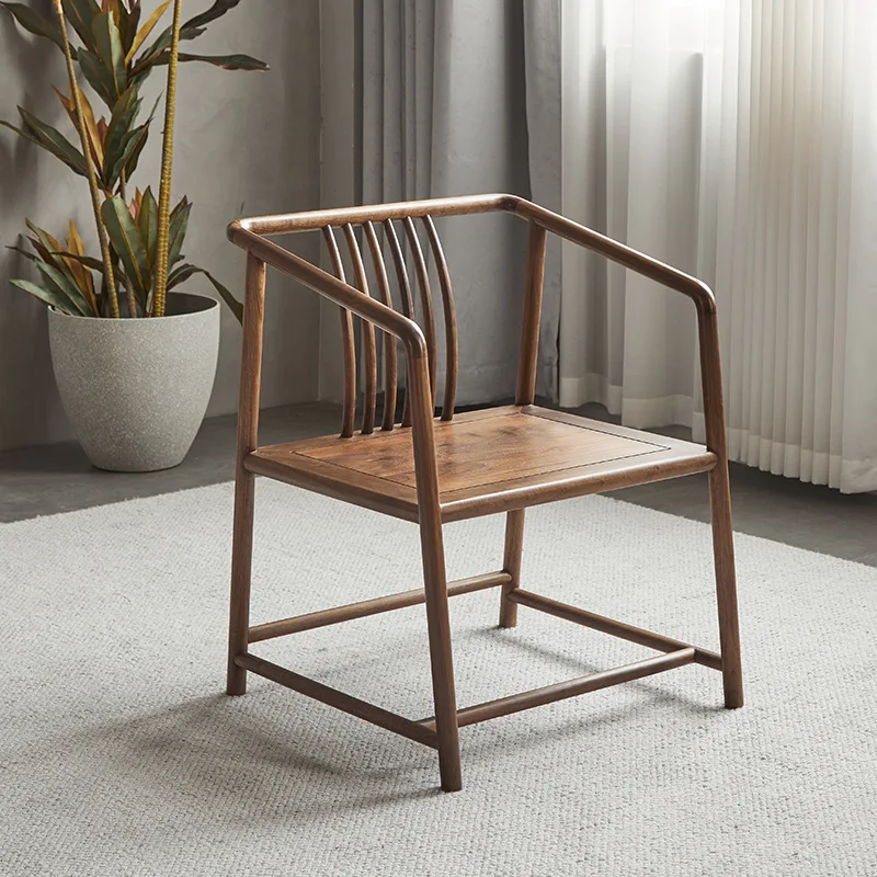

New Chinese-style solid wood tea comb back chair armchair single chair Ming-style zen Taishi surrounding