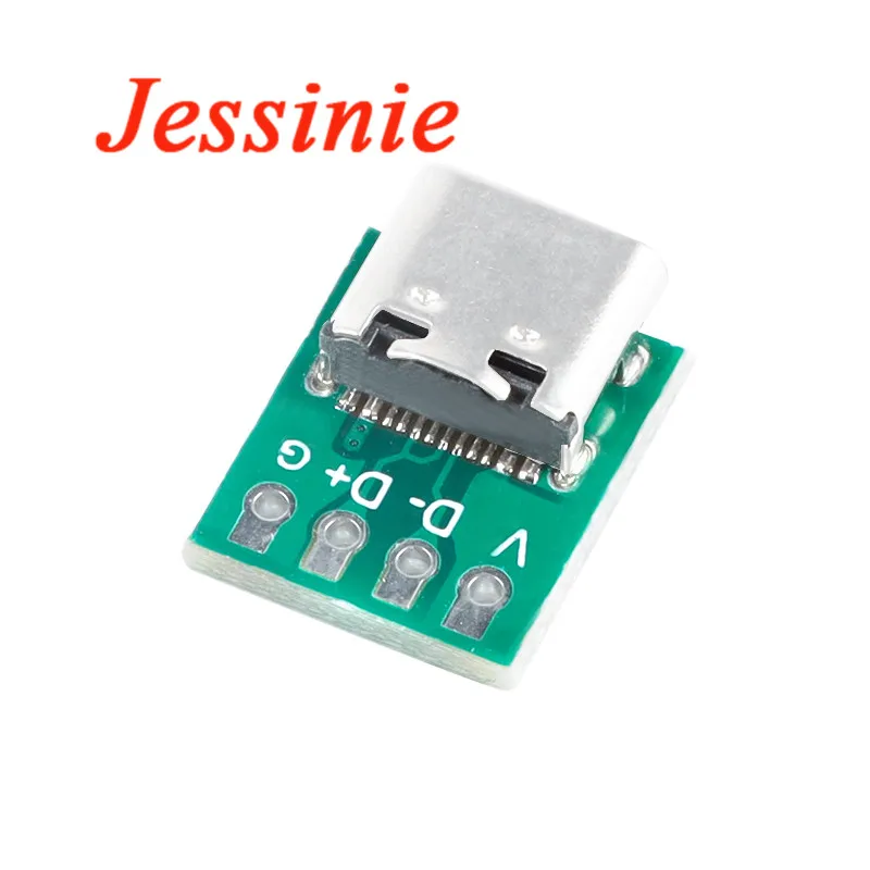 10/5/1pcs TYPE-C USB 3.1 Type C Connector 16 Pin Test PCB Board Adapter 16P Connector Socket For Data Line Wire Cable Transfer