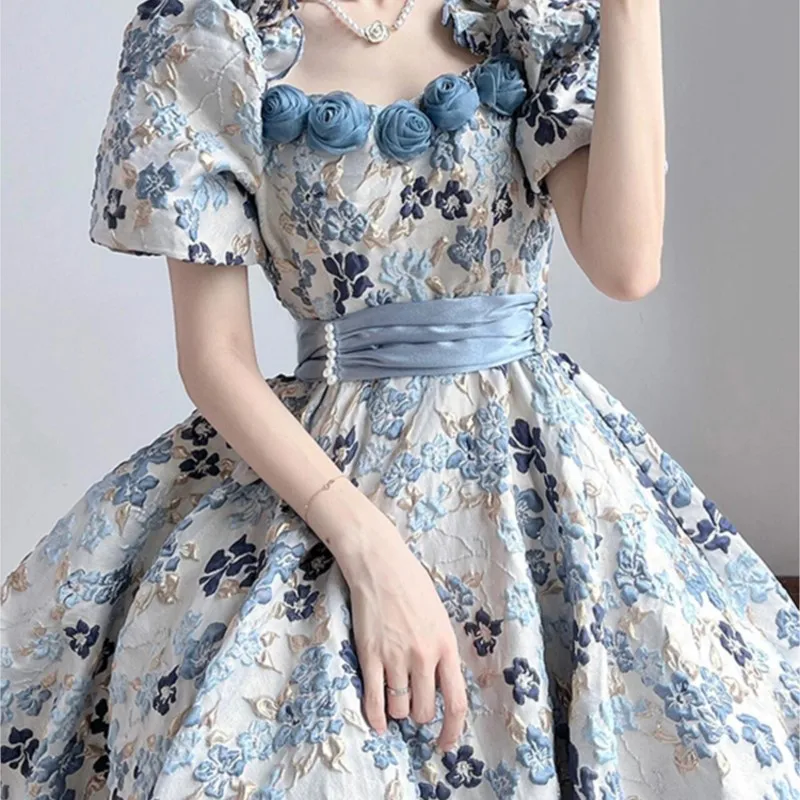 

Short sweet bar Mitzvah long puffed sleeve dress