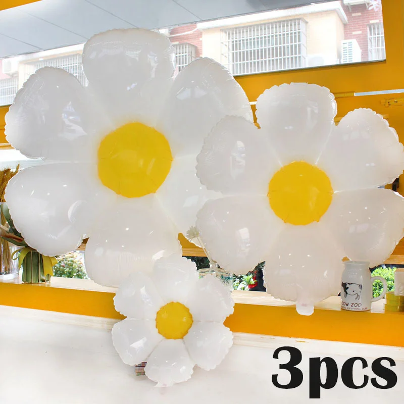 1/3pcs Daisy Flower Balloons Multi Size Sunflower Balloon Helium Ballon for Kids Birthday Summer Wedding Party Decor Baby Shower