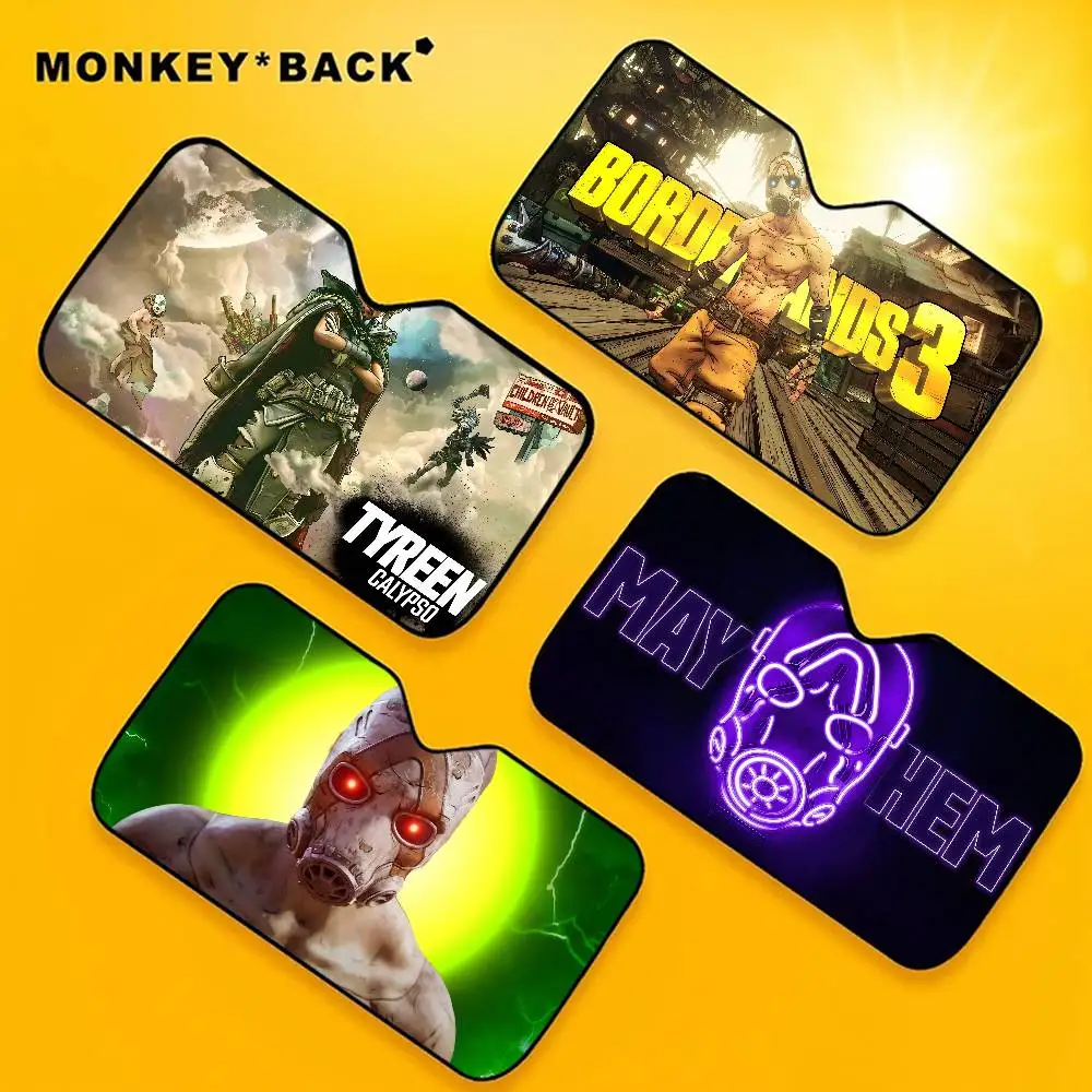 

Game B-borderlands-s 3 Anime Windshield Sun Shade Windshield Sunshade, Pink Car Sunshade Flowers Sun Visor Aesthetic Car Decor