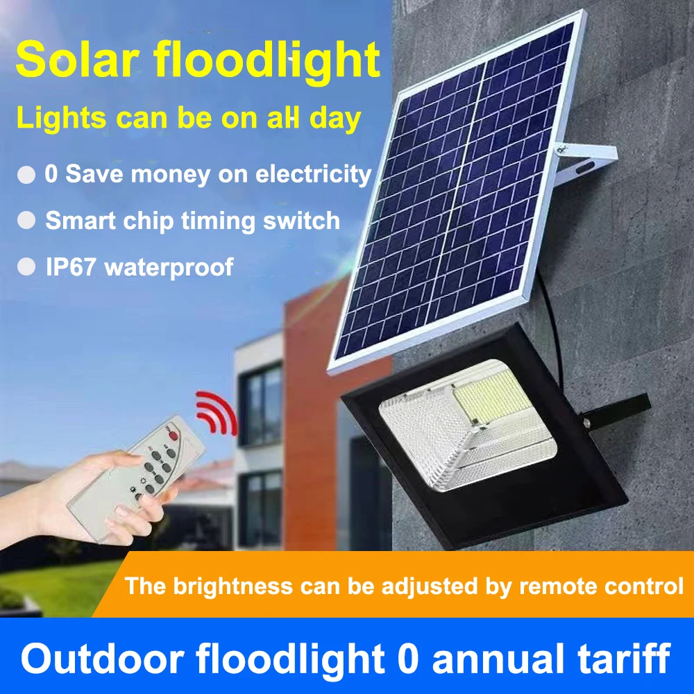 Solar betriebene Flutlichter Induktion fernbedienung Timing Lights Solar betriebene Außen leuchten für Innenhöfe und Plätze