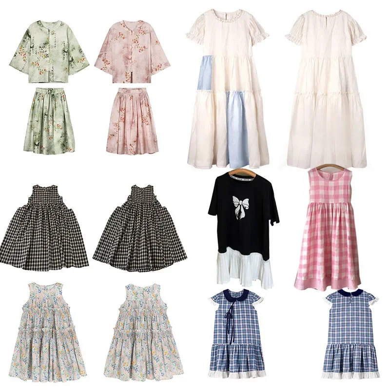 جديد 2025 فساتين صيفية كبيرة للفتيات 2 3 4 5 6 7 8 9 10 11 12 سنة ملابس أطفال قميص تنورة مجموعة فستان حفلات للفتيات المراهقات #2