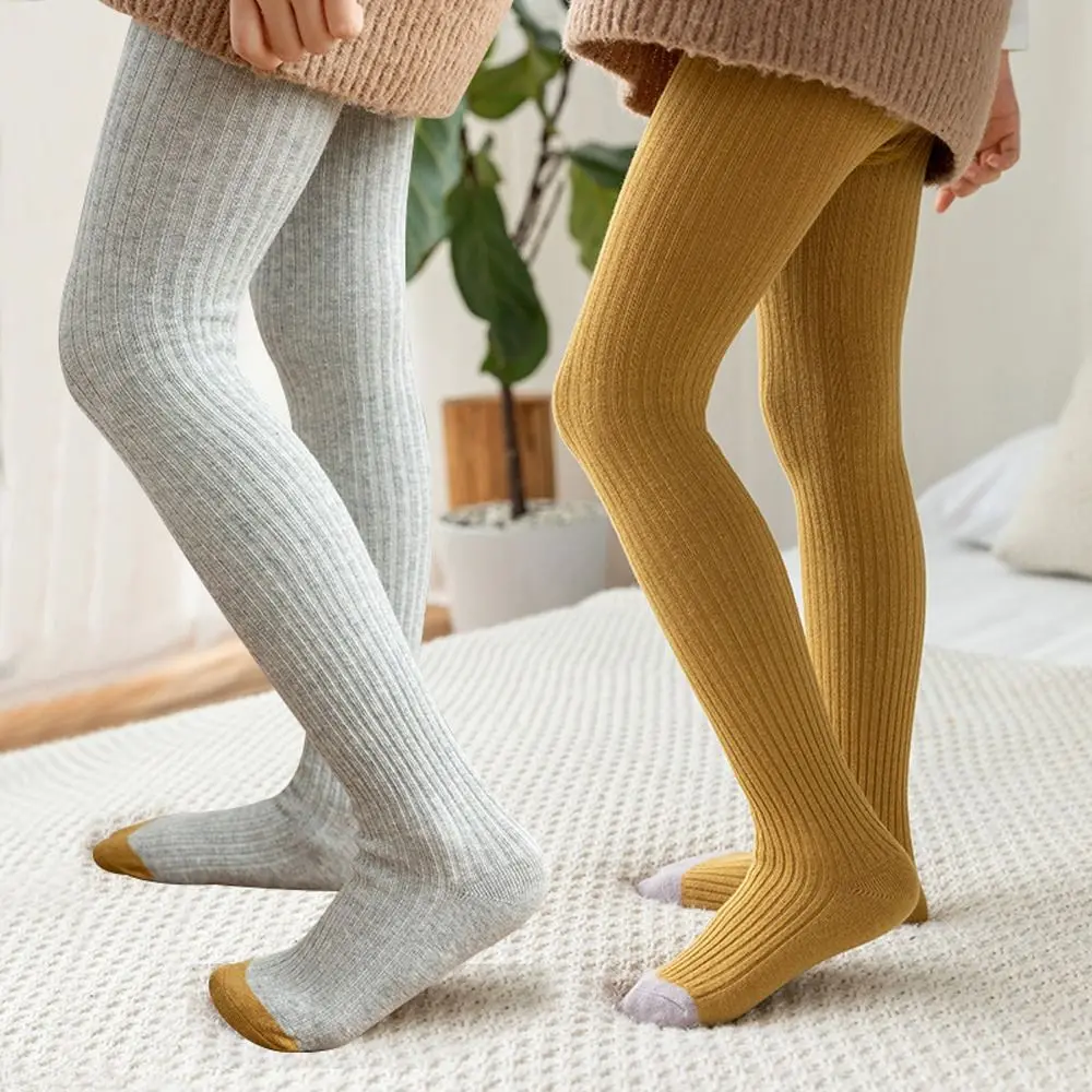 Celana Panjang Katun Musim Gugur Musim Dingin untuk Anak Perempuan, Stoking Bayi, Celana Ketat Rajut Anak Perempuan, Pantyhose Anak Warna Permen