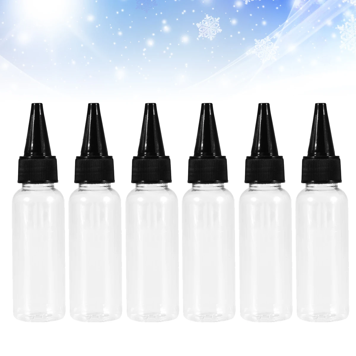 

12pcs Hair Dye Bottles Plastic Pointed Mouth Container For Salon Transparent Easy Squeeze Durable Storage Bottle For Hair