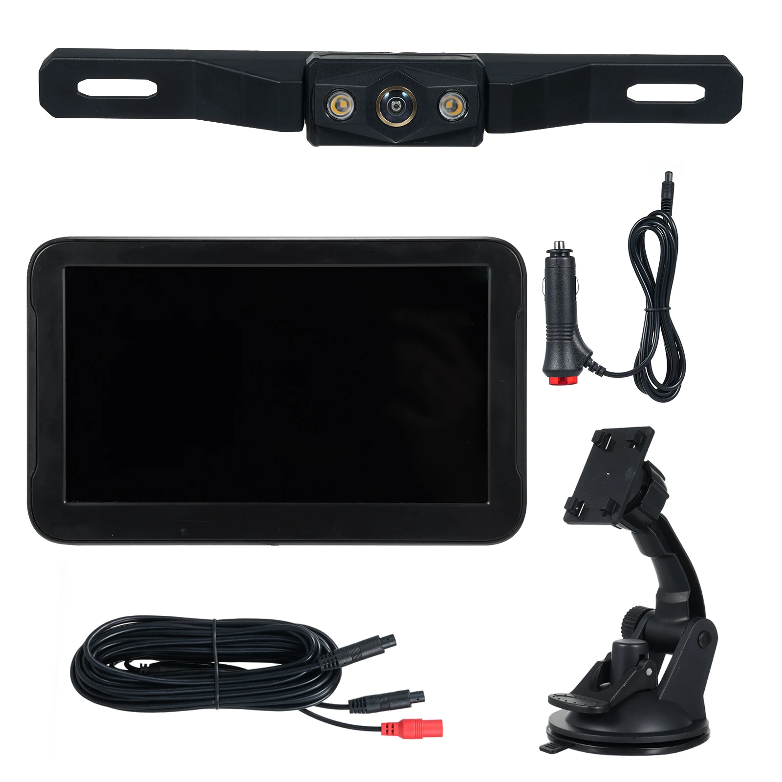 Backup Camera 7 Inch 1080P Rear View Camera with Color Image Night Vision Function IP69 Waterproof for Cars Tractors