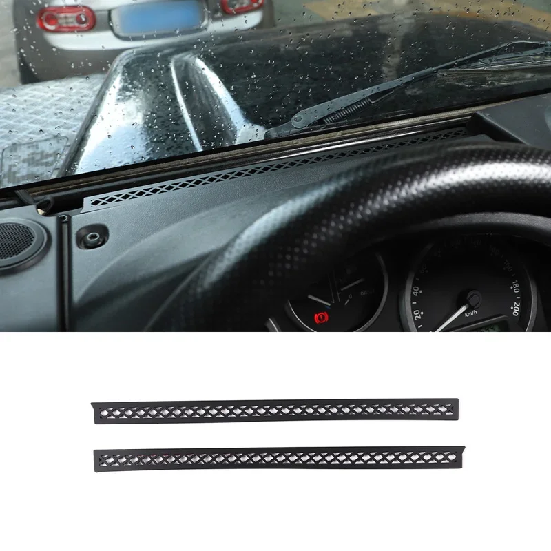 

Car Accessories For Land Rover Defender 90 110 2004-19 Aluminum Alloy Black Dashboard Air Outlet Anti-Blocking Mesh Cover Trim