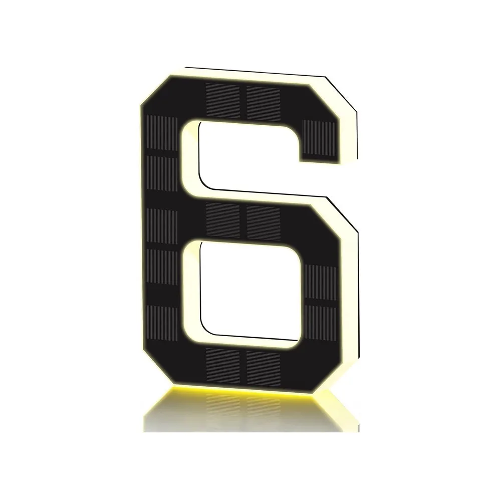 Highlighting Solar Lighted House Numbers Light IP65 Waterproof 4.7inch,6.7inch.9inch Solar Digital Doorplate