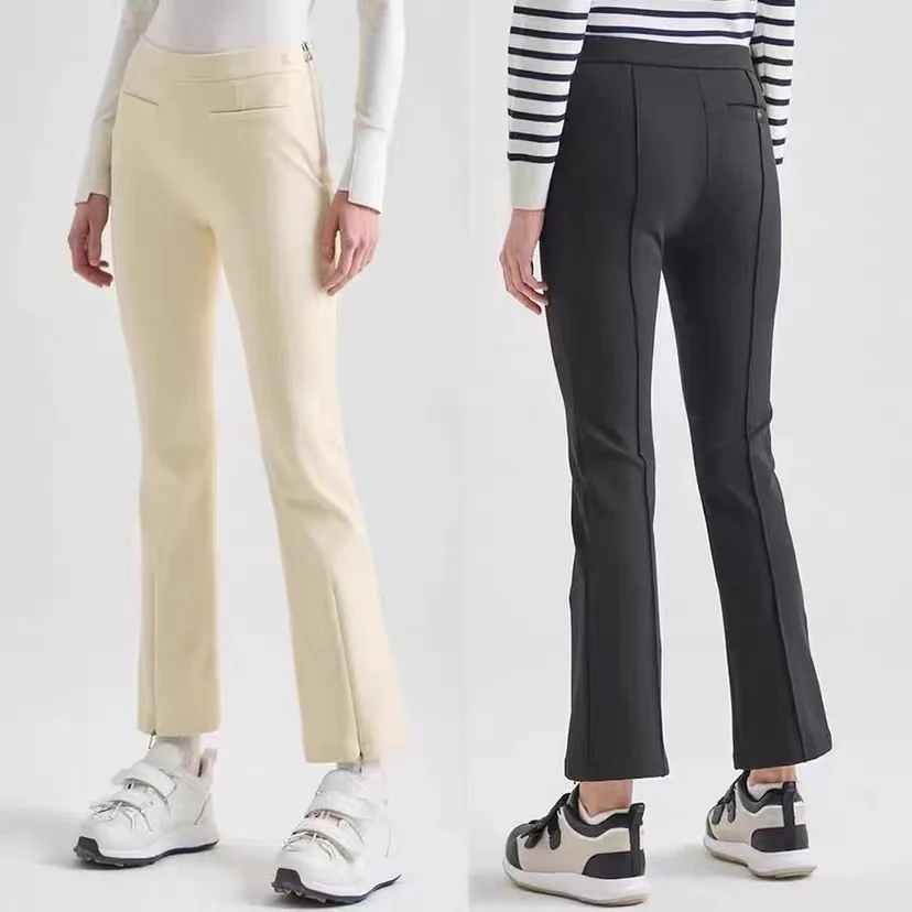 

Women's Golf Pants - Fall/Winter Soft, Flattering, Leg-Sculpting Zipper-Front Slightly Flared Pants