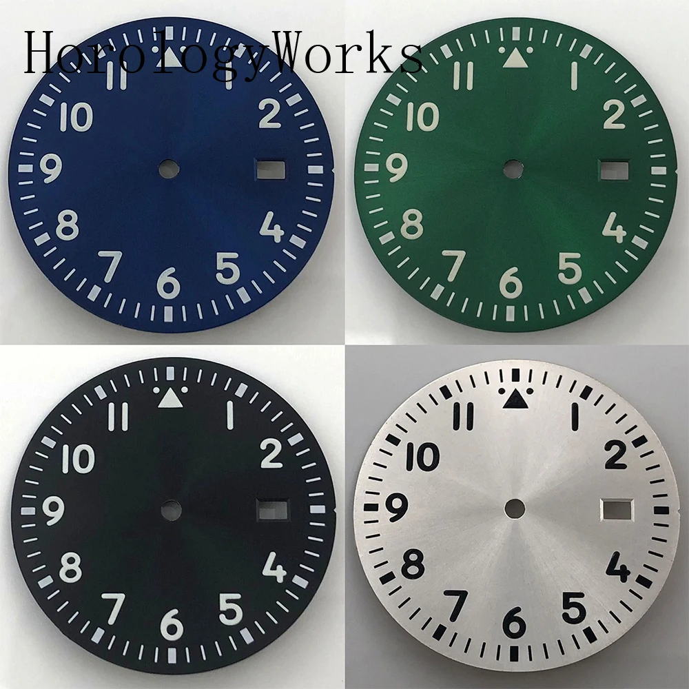 أجزاء ساعة مضيئة بقرص معقم 34 مم تناسب الحركة الميكانيكية الأوتوماتيكية NH35/NH36