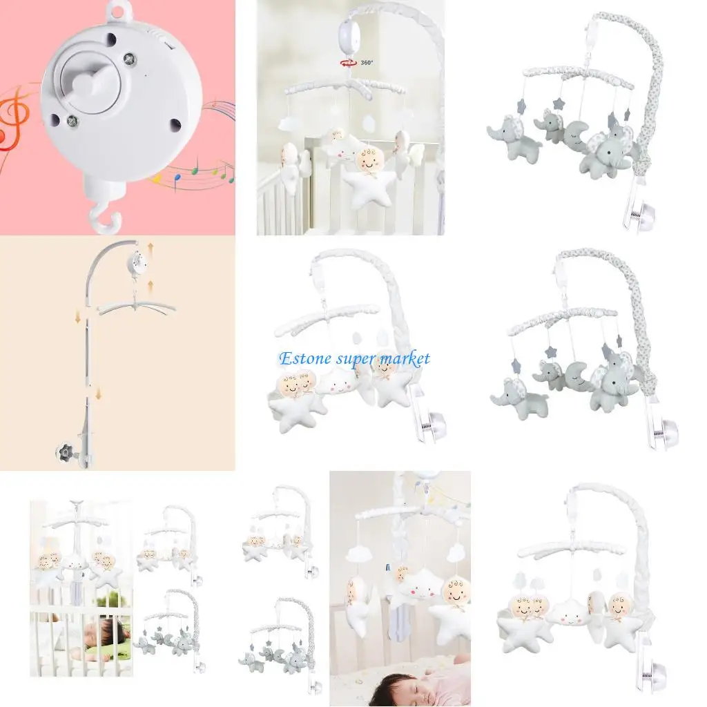 090B صندوق الموسيقى تهويدة أجراس الخشخيشة صندوق الموسيقى لعبة معلقة Windup للطفل #1